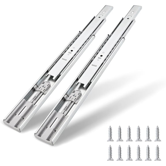 1 Pairs 14 inch Soft Close Drawer Slides Full Extension Heavy Duty Drawer Slides Ball Bearing Slides Rails 100 LB Load Capacity for Dresser File Cabinet