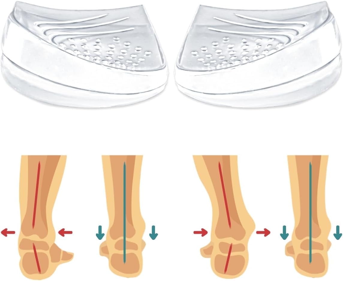 Pairs Layers Medial Lateral Heel Wedge Silicone Insoles