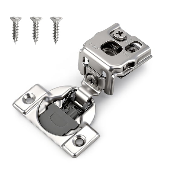 1 Pairs (2 Pack) 1/2" Overlay Soft Close Hinges, 105° Hidden Hinges for Face Frame Cabinet, Concealed Hinges 3D Adjustable Easy Installation, POM Damper to Slow Down and Quiet