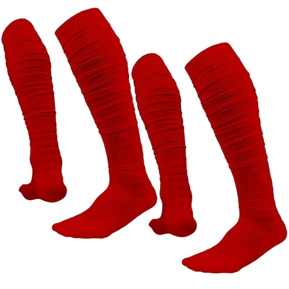 1 Pairs/2 Pairs Mens Scrunch Football Socks Long Socks Combed Cotton With Ankle Support Padded Knee High Socks