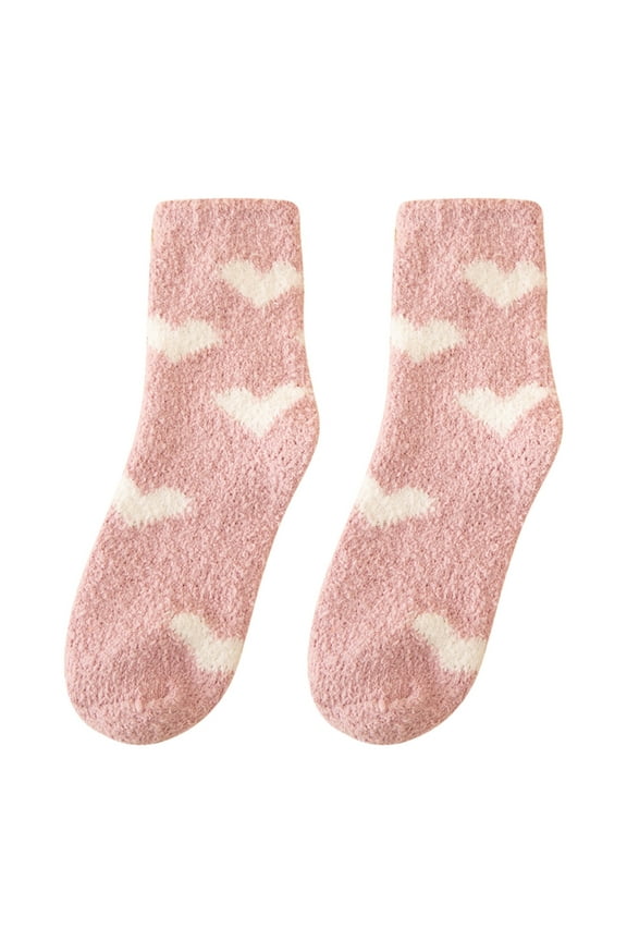 1 Pairs Aloe Socks Moisturizing Spa Socks,Winter Warm Home Sleeping Socks Don'T Shed Lint,Spa Pedicure Foot Care Socks Fluffy Slipper Sock Lightweight Coral Fleece Fuzzy Socks for Christmas Gift