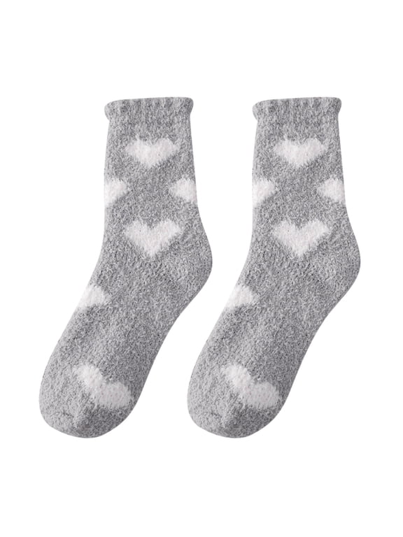 1 Pairs Aloe Socks Moisturizing Spa Socks,Winter Warm Home Sleeping Socks Don'T Shed Lint,Spa Pedicure Foot Care Socks Fluffy Slipper Sock Lightweight Coral Fleece Fuzzy Socks for Christmas Gift