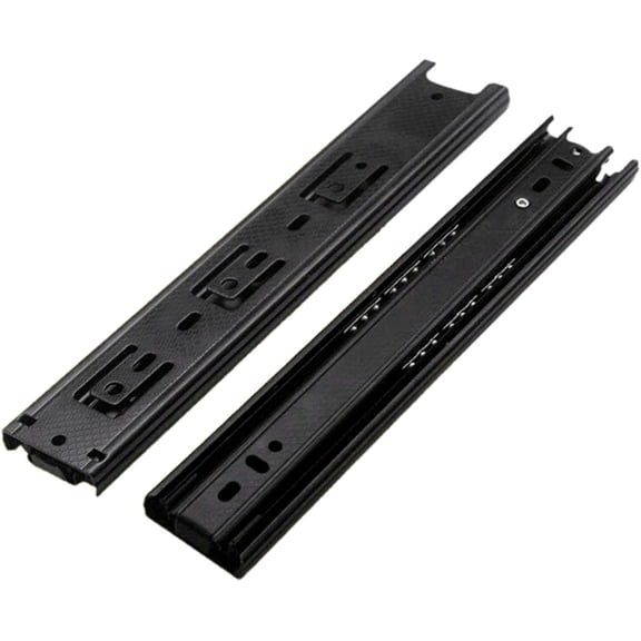 1 Pairs Ball Bearing Drawer Slides, 8 10 12 14 16 Inchs Furniture Drawer Slides 3 Folds Extension Soft Close Guide Rail for Dresser, Cabinet, Kitchen(8in)