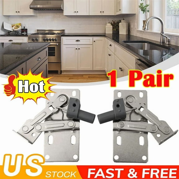 1 Pairs Cabinet Drawer Soft Close Tip Out Tray Hinges Scissor Hinges 45 Degrees