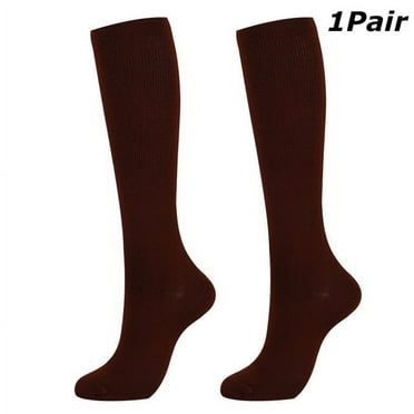 1 Pairs Compression Socks for Men Women Wide Calf Circulation Knee Socks 20-30 mmhg For Running Athletic Nursing Travel