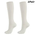 thumbnail image 1 of 1 Pairs Compression Socks for Men Women Wide Calf Circulation Knee Socks 20-30 mmhg For Running Athletic Nursing Travel, 1 of 10