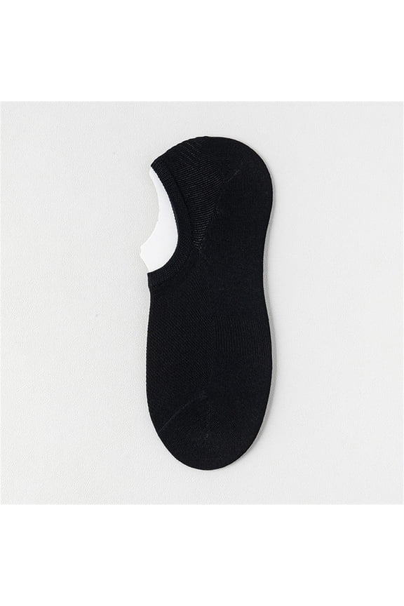 1 Pairs Crew Socks,Children'S Non- Floor Socks Yoga Trampoline Socks Foot Dispensing Early Education Socks,Soft Sock Gifts for Lover and Family Members(Black,One Size)