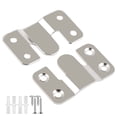 thumbnail image 1 of 1 Pairs Flush Mount Bracket,Interlocking Furniture Connector,Stainless Steel Heavy Duty Photo Frame Hook Picture Hanger for Large Picture Display Art Gallery Wall Mount Hardware, 1 of 9