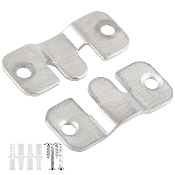 1 Pairs Flush Mount Bracket,Interlocking Furniture Connector,Stainless Steel Heavy Duty Photo Frame Hook Picture Hanger for Large Picture Display Art Gallery Wall Mount Hardware