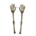 thumbnail image 1 of 1 Pairs Halloween Skeleton Arm Stakes, 12.6" Realistic Plastic Skeleton Hands, Scary Yard Decoration for Graveyard, Haunted House, Outdoor Lawn,Gold, 1 of 5