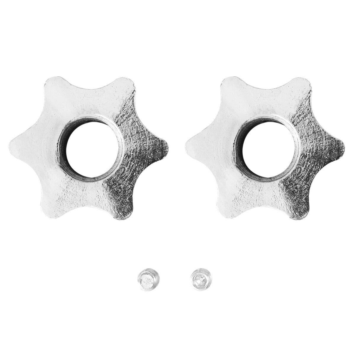 8-Pack 1 Inch Spinlock Collars For Dumbbells & Barbells - Standard Hex Nut Weight Clamps For Weight Training
