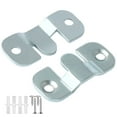 thumbnail image 1 of 1 Pairs Interlocking Flush Mount Bracket Picture Hanging Hooks Stainless Steel Heavy Duty Photo Frame Hook Large Picture Hanger Hanging Buckle Furniture Connector Headboard Wall Mounting Hardware, 1 of 9