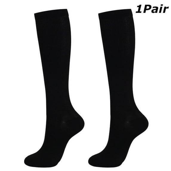 1 Pairs Knee High Graduated Compression Socks 10-20mmHg for Men & Women Best For Running,Athletic,Medical and Travel "S-2XL"