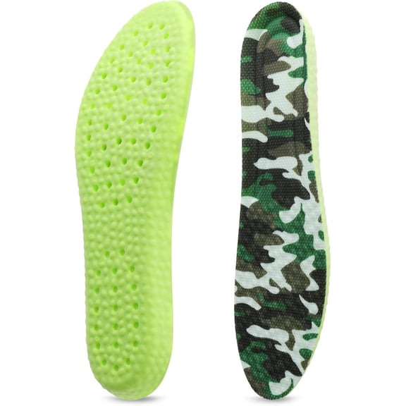 1 Pairs Memory Foam Shoe Insoles, Cropable Shock Absorption Inserts Arch Support Cushioning Sports Insoles Soft Comfortable Replacement Insoles For Men Women Men: UK 6-11