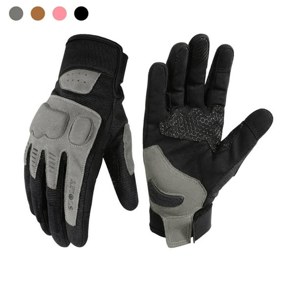 1 Pairs Meshed Fabric Motocycle Gloves,Gray Motorcycle Gloves, Size XL Motorcyle Gloves, Touchscreen Motorcycle Riding Gloves for Road Racing