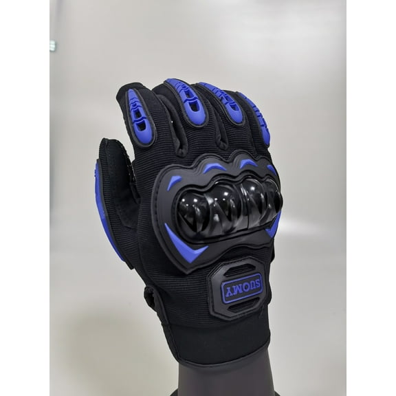 1 Pairs Motocycle Gloves, Black Motorcycle Gloves With Non-Slip Particles,Size L PVC Hard Shell Breathable Lightweight Motorcyle Gloves, Touchscreen Motorcycle Riding Gloves for Road Racing