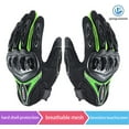 thumbnail image 1 of 1 Pairs Motorcycle Gloves, Green Motocycle Gloves, Size M PVC Hard Shell Breathable Lightweight Motorcyle Gloves, Touchscreen Motorcycle Riding Gloves for Road Racing, Cycling ,Motocross, 1 of 6
