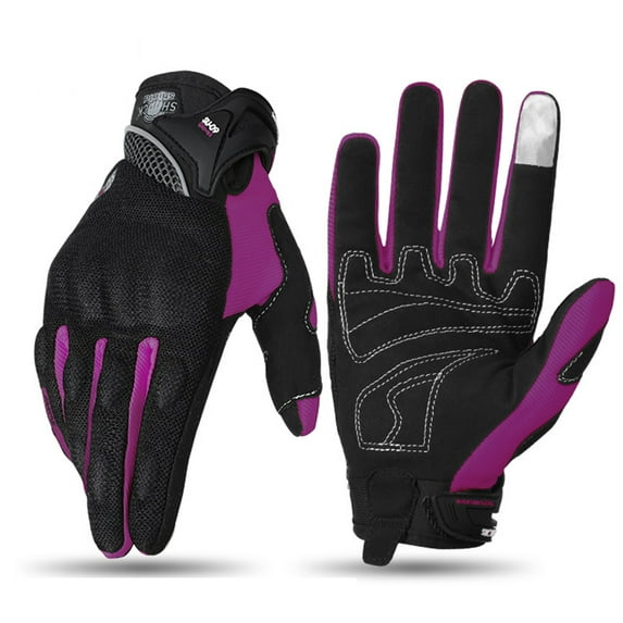 1 Pairs Motorcycle Gloves, Purple Motocycle Gloves, Size M Sponge Breathable Lightweight Motorcyle Gloves, Touchscreen Motorcycle Riding Gloves for Road Racing, Cycling ,Motocross