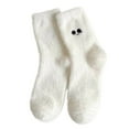 1 Pairs Of Women'S Mid Tube Socks Solid Non Socks Cute Dog Splice Socks