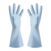 1 Pairs Rubber Gloves for Dishwashing Cleaning, Cotton Lined Household Gloves, Waterproof Gloves for Kitchen Bathroom, Reusable Gloves, Food Grade Non-Slip Household Kitchen Gloves