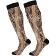 thumbnail image 1 of 1 Pairs Sexy Leopard Print Compression Socks for Women Men Knee High Stocking for Running, Athletic, Medical Gift, 1 of 7