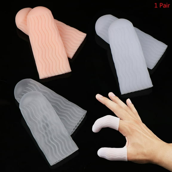 1 Pairs Silicone Gel Tube Bandage Finger Toe Protector Glove Sleeves Pain Relief
