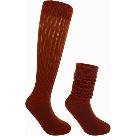 1 Pairs  Socks for Women Extra Long Thick Boot Knee High Scrunch Socks Solid Soft Cotton Socks for Women