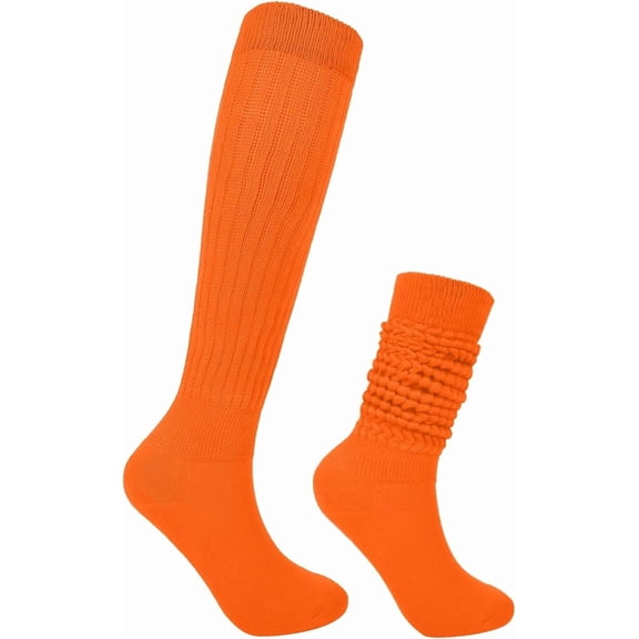1 Pairs  Socks for Women Extra Long Thick Boot Knee High Scrunch Socks Solid Soft Cotton Socks for Women