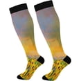 thumbnail image 1 of 1 Pairs Sunflower Compression Socks for Women Men Knee High Stocking for Running, Athletic, Medical Gift, 1 of 7
