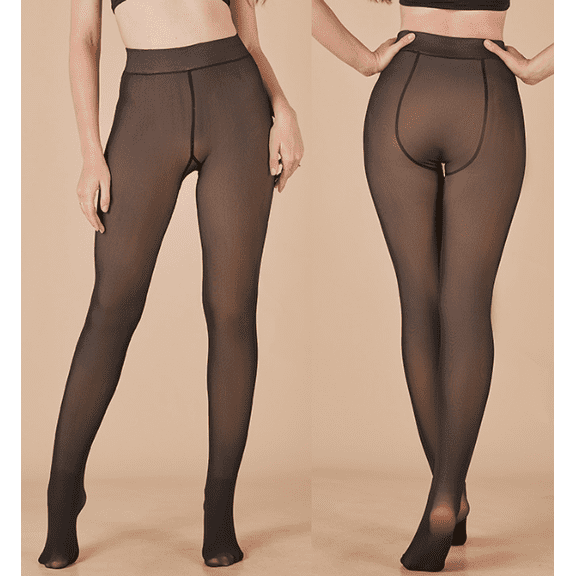 1 Pairs Syphoria Fleece Lined Tights for Women: 220G Pantyhose for Women, Winter Thermal Tights High Waisted Winter Warm Thermal Stocking，Fake Translucent Plus Size Pantyhose