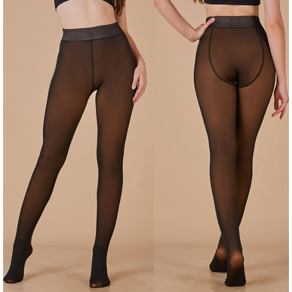 1 Pairs Syphoria Fleece Lined Tights for Women: 220G Pantyhose for Women, Winter Thermal Tights High Waisted Winter Warm Thermal Stocking,Fake Translucent Plus Size Pantyhose