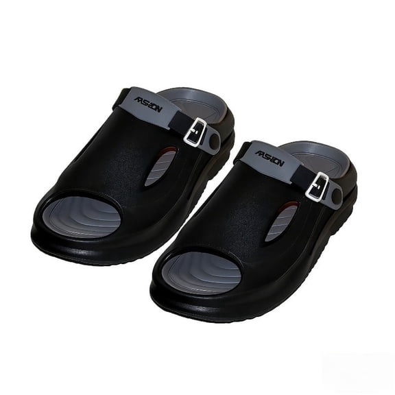 1 Pairs Women’s Clogs Unisex Garden Shoes Mules with Arch Support Comfort Slip-on Outdoor Sandals Slippers for Work Beach Casual(Black)