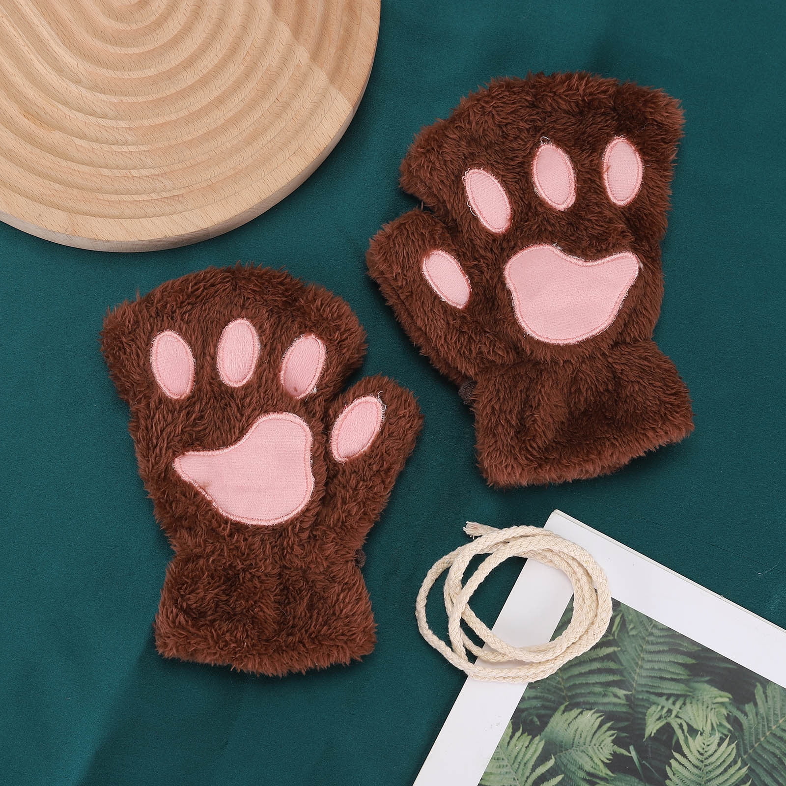 cat paw winter gloves