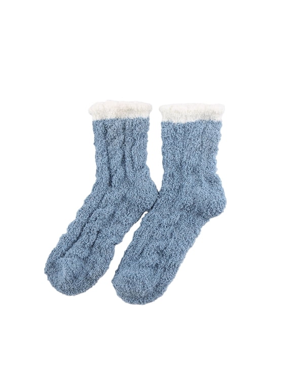1 Pairs Womens Fuzzy Socks Slipper Fluffy Cozy Comfy Cabin Plush Warm Winter Sleep Home Soft Socks,Warm Cozy for Women Stocking Fuzzy Plush Sleeping Slipper Socks Soft Warm Socks