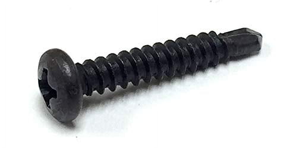 1" Pan Head Screw #10 Self-Tapping Black Oxide- 200PK