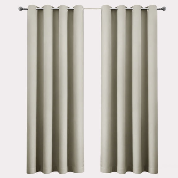 1 Panel Blackout Curtains for Bedroom- 37"×84" Blackout Curtains with Grommets Thermal Insulated Room Darkening Light Blocking, Noise Reducing & Wrinkle-Free Drapes for Windows,Beige-gray