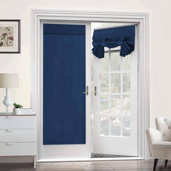1 Panel French Door Panel for Privacy Tricia Door Panel Energy Efficient Blackout Sidelight Panel, Functional Thermal Insulated Blackout Curtain Patio Door Panel
