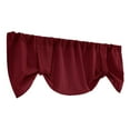 thumbnail image 1 of 1 Panel Height Adjustable Curtains Window Tiers Valance for Cafe/Home Burgundy, 1 of 8