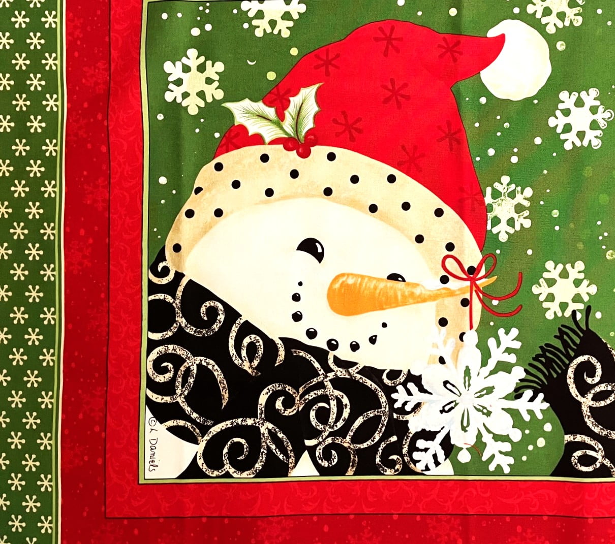 1 Panel - Imagine Snowmen Holiday Christmas Lainey Daniels Cotton Fabric Quilt Pillow Panel (Great for Craft Projects, Quilting, Sewing & More) 36” X 44” Wide