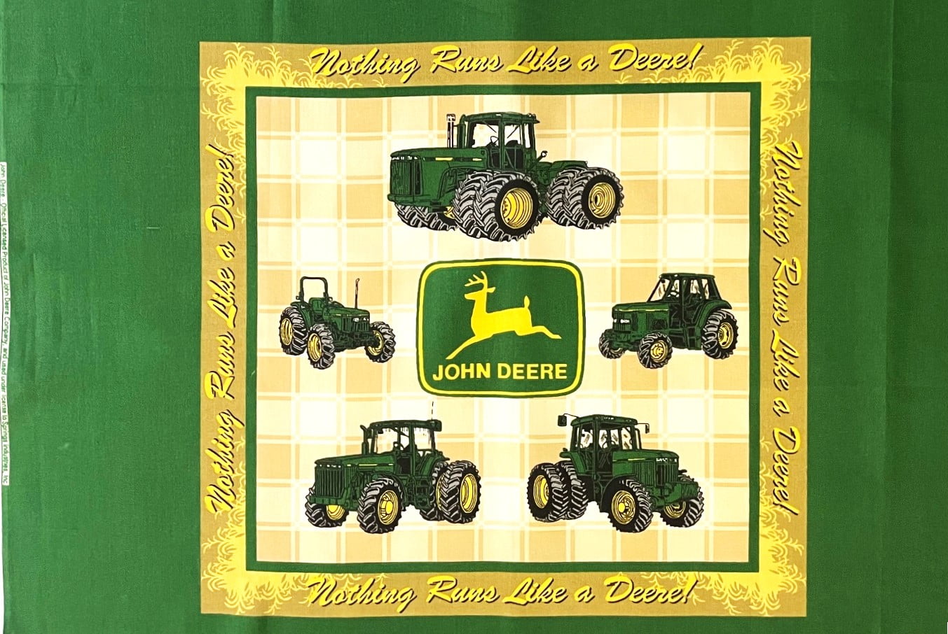 1 Panel - John Deere Farm Tractor Cotton Fabric Pillow Panel (Great for  Craft Projects, Quilting, Sewing \u0026 More) 16” X 44” Wide - Walmart.com, image size:1353x906