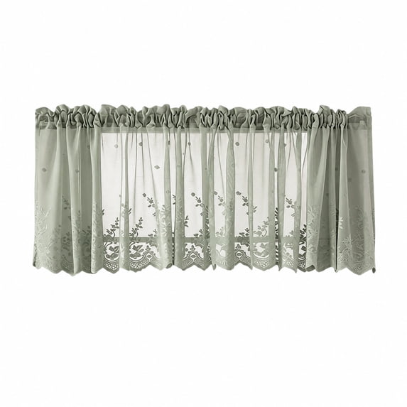 1 Panel Lace Sheer Curtain,Rod Pocket Sheer Curtain for Living Room 54 X 24 Inches | Elegant Window Voile Curtain for Bedroom, Living Room