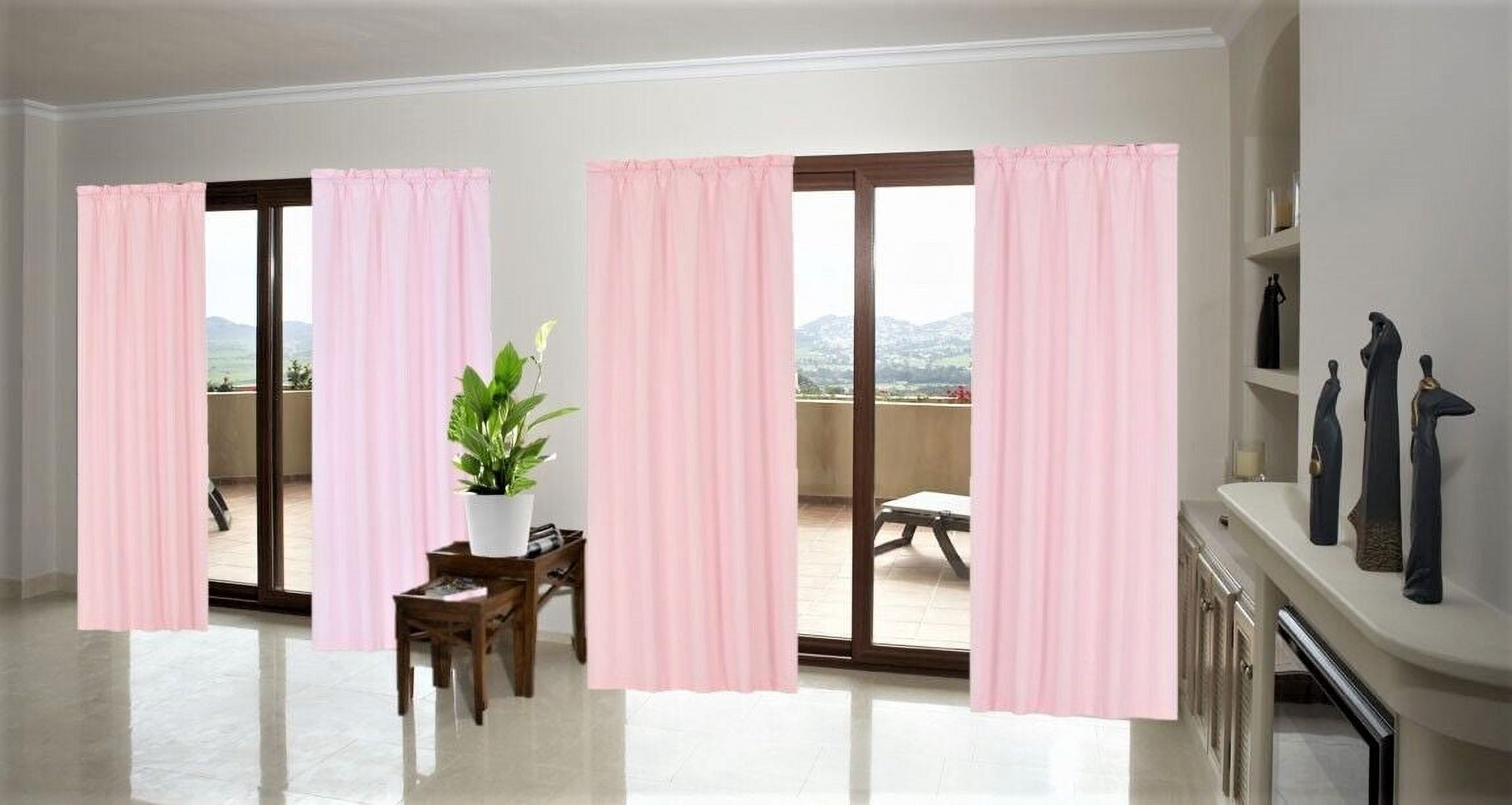 1 Panel Lined Blackout Window Curtain Treatment Drape Rod Pocket Light Filtering 84"long ,Matte PINK R64