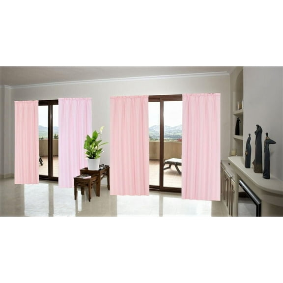 1 Panel Lined Blackout Window Curtain Treatment Drape Rod Pocket Light Filtering 84"long ,Matte PINK R64