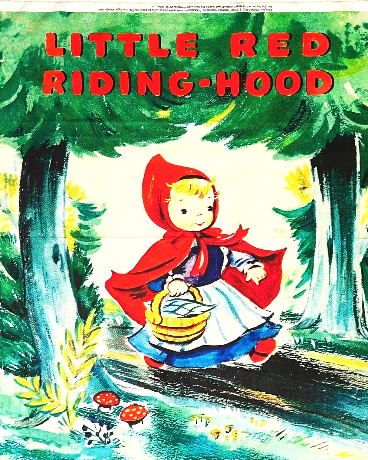 1 Panel Little Red Riding Hood Cotton Fabric Quilt Panel (Great for Quilting, Sewing, Craft Projects, Wall Hangings, and More) 35" X 44"