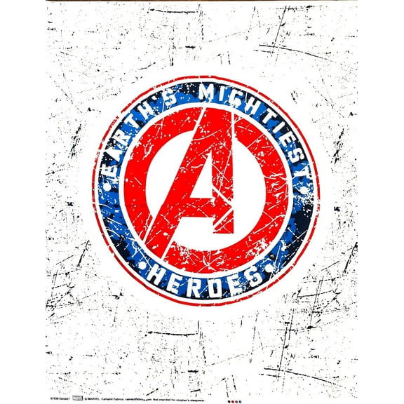 1 Panel - Marvel Avengers Earth's Mightiest Heros Cotton Fabric Panel (Great for Quilting, Sewing, Craft Projects, Wall Hangings, and More) 36" X 44"
