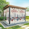 thumbnail image 1 of 1 Panel Outdoor Curtains for Patio Waterproof 54"x84", Christmas Snowman Weatherproof Privacy Outsides Curtains, Winter Holiday Xmas Tree Snowflakes Grommet Thermal Drapes for Cabana Porch Pergola, 1 of 8