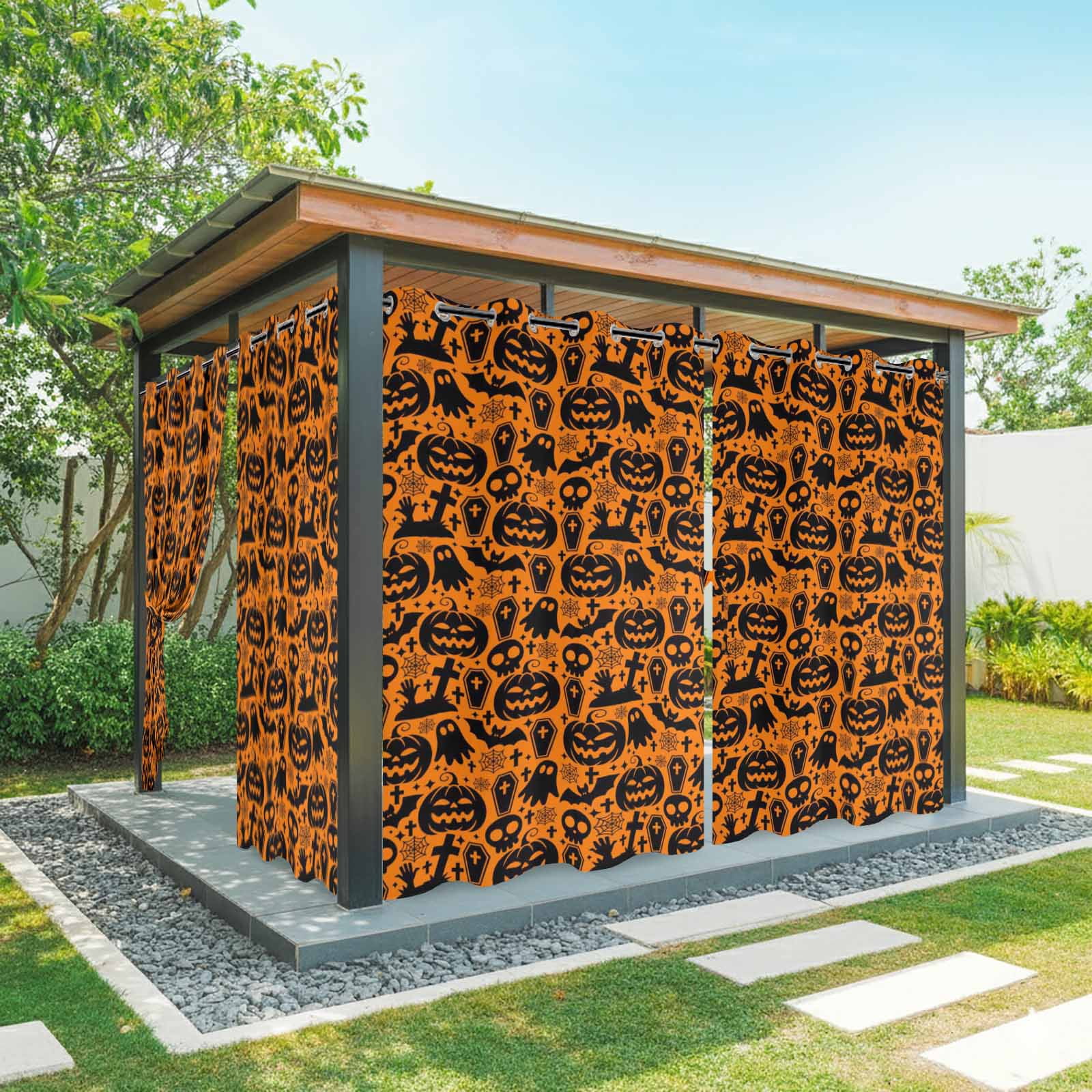 1 Panel Outdoor Curtains for Patio Waterproof 54