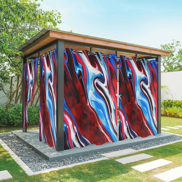 1 Panel Outdoor Curtains for Patio Waterproof 54