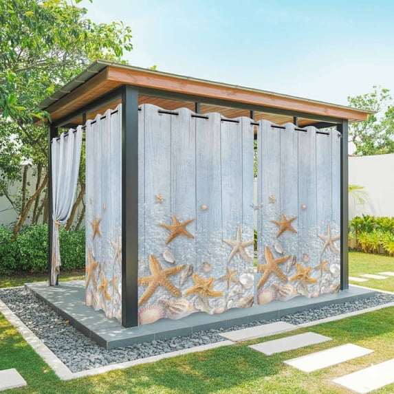 1 Panel Outdoor Curtains for Patio Waterproof 54