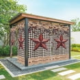 thumbnail image 1 of 1 Panel Outdoor Curtains for Patio Waterproof 54"x95" Texas Star Farmhouse Weatherproof Privacy Outsides Curtains, Rustic Black Plaid Berry Wooden Grommet Thermal Drapes for Cabana Porch Pergola, 1 of 8